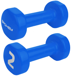 Hantle Ciężarki Winylowe Do Ćwiczeń Fitness Treningu Zestaw 2x2 kg SPOKEY