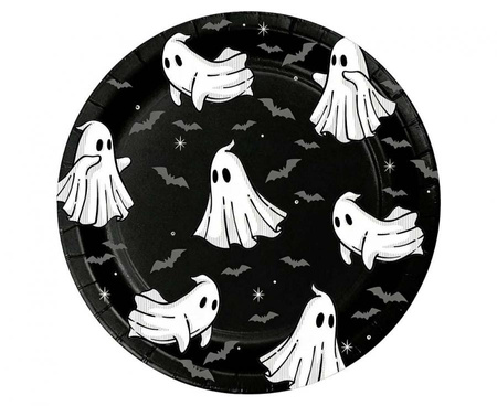 Talerzyki 18 cm + Kubeczki 266 ml+ Serwetki Na Halloween Komplet 32 szt.