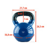 Kettlebell Hantla Żeliwna Pokryta Winylem Do Ćwiczeń Treningu Siłowego 24kg