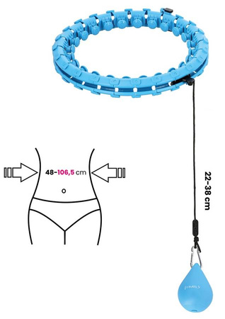 HMS Hula Hop Odchudzające Z Wypustkami i Obciążnikiem + Pas