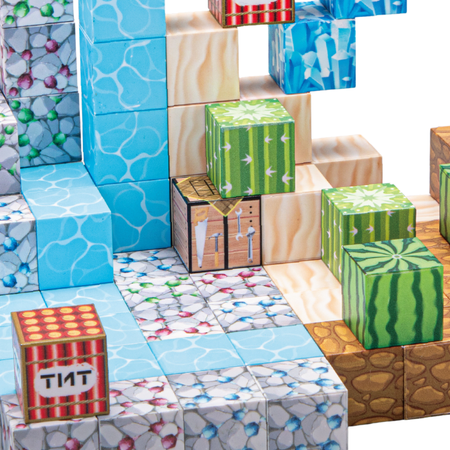 Klocki Magnetyczne Konstrukcyjne Zestaw 100 Elementów Edukacyjne Dla Dzieci