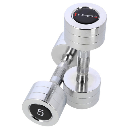 HMS Zestaw Hantle Hantelki Ciężarki Do Ćwiczeń Fitness Treningu 2x5 kg