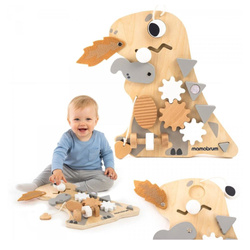 Tablica Manipulacyjna Sensoryczna Montessori Edukacyjna Dinozaur 10w1