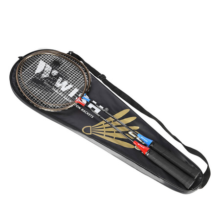 Zestaw 2 Rakiety Paletki Do Gry W Badmintona W Pokrowcu + 3 Lotki Nylonowe