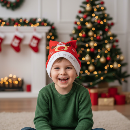 Czapka Świętego Mikołaja Z Reniferem Merry Christmas Przebranie Na Święta