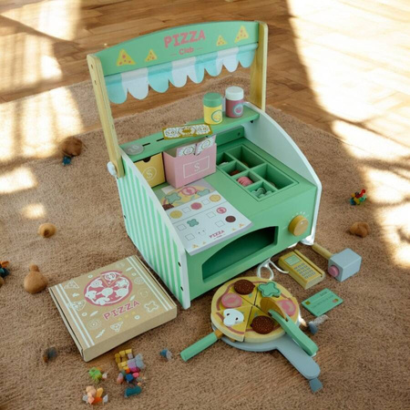 MERKAN Drewniany Zestaw Do Pieczenia Pizzy Zabawka Edukacyjna Dla Dzieci