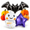Balony Na Halloween Imprezę Duszek Gwiazda Nietoperz + 4 Rozety Dynie