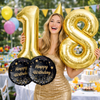 Balony Na 18 Urodziny Szampańskie Duże 85 cm + 2x Balon Happy Birthday 18"