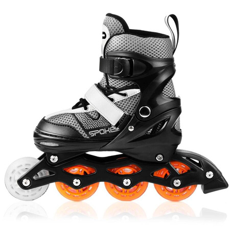 Łyżworolki Rolki Regulowane Rekreacyjne Dziecięce Kauczukowe ABEC-7 SPOKEY