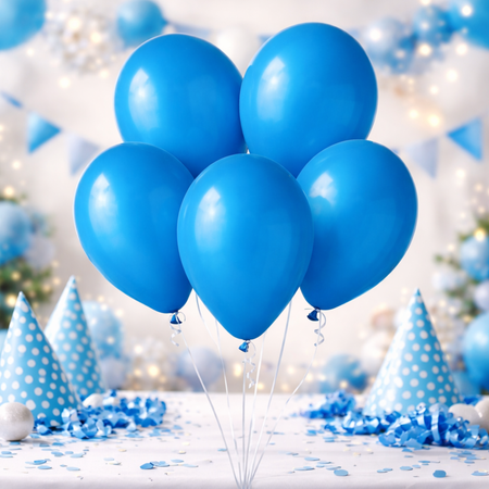 Balony Klasyczne Pastelowe Niebieskie Lateksowe Na Urodziny 12" 100 szt.