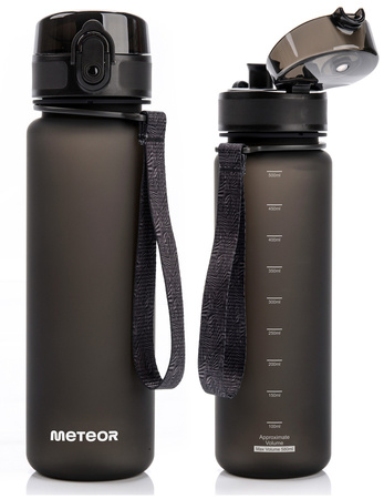 Butelka Sportowa Bidon Na Wodę Z Miarką Tritanowa Z Ustnikiem 500 ml METEOR