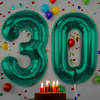 Balony Foliowe Cyfry Na 30 Urodziny Dekoracja Na Rocznicę 85 cm Zielone