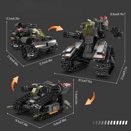 Mould King Klocki Konstrukcyjne Militarny Robot 3w1 588 Elemetów