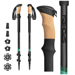 Kije Trekkingowe Regulowane Trzysegmentowe Składane W Góry Turystyczne 105-135 cm SPOKEY