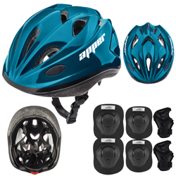 Kask Rowerowy Regulowany Dziecięcy Otwory Wentylacyjne + Zestaw Ochraiaczy