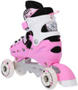 Łyżwy Rolki Regulowane Dziecięce Hokejowe 4w1 Łyżworolki Wrotki Kółka Kauczukowe	