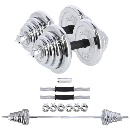 HMS Sztangielki Stalowe Treningowe Do Ćwiczeń Hantle Obciążenia 2x25 kg