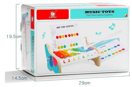 Top Bright Cymbałki Kolorowe Edukacyjne Drewniane