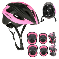 Kask Rowerowy Regulowany Dziecięcy In-mold Wentylowany + Zestaw Ochraniaczy