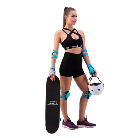 Kask Regulowany Orzeszek + Ochraniacze Zestaw Na Rolki Rower Hulajnogę NILS