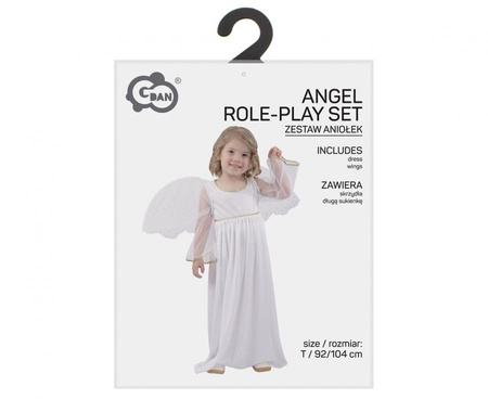 Strój Kostium Przebranie Aniołka Sukienka Skrzydła Na Jasełka Bal Świętych