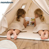 Namiot Tipi Dla Dzieci 110×110×120 cm Z Matą Do Pokoju  Girlanda Lampki LED