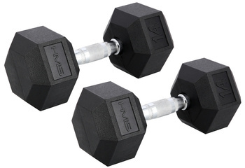 HMS Zestaw Hantle Gumowane Do Ćwiczeń Treningu 2x14 kg