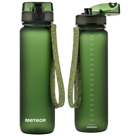 Butelka Sportowa Bidon Na Wodę Z Miarką Tritanowa Z Ustnikiem 1000ml METEOR