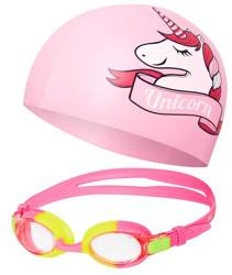 NILS Zestaw Okularki + Czepek Pływacki Dla Dziewczynki