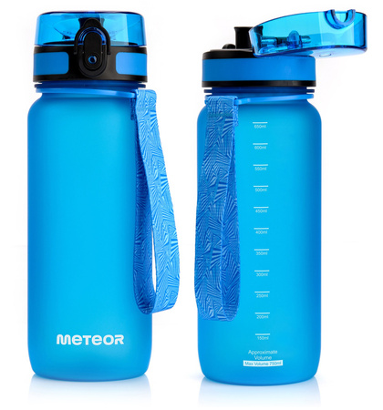Butelka Sportowa Bidon Na Wodę Z Miarką Tritanowa Z Ustnikiem 650 ml METEOR
