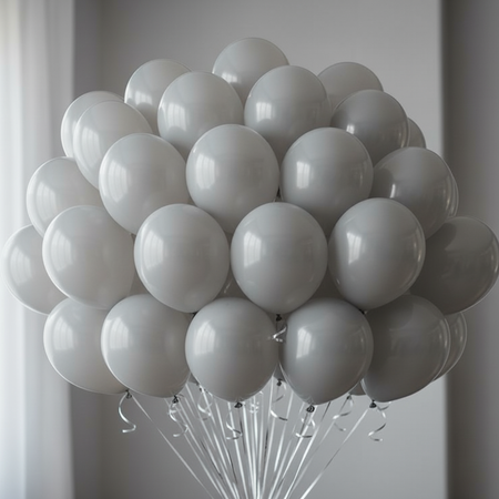 Balony Szare Klasyczne Pastelowe Na Przyjęcie Urodziny GEMAR 13 cm 100 szt