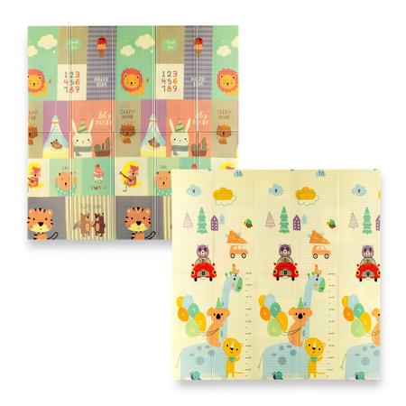 Mata Edukacyjna Piankowa Dla Dzieci Duża Dwustronna Składana XPE 195x180 cm