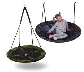 NILS Duża Huśtawka Ogrodowa Dla Dzieci BOCIANIE GNIAZDO Śr. 110 cm