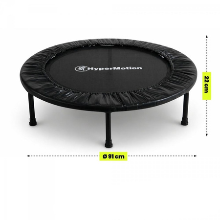 Trampolina Fitness Domowa Sportowa Czarna 91 cm Do 100 kg HyperMotion