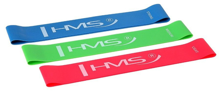 HMS Zestaw Gum Do Ćwiczeń Fitness Crossfit Mini Band 3 szt.