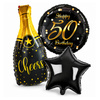 Balony Foliowe Na 50 Urodziny Zestaw Szampan Gwiazda Happy Birthday 3 szt.
