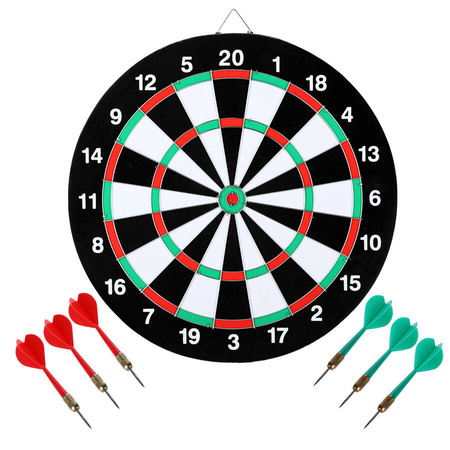 Tarcza Do Darta Dwustronna Tablica 2w1 Do Darta i Bull's Eye + 6 Rzutek