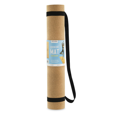 Mata Korkowa Do Ćwiczeń Jogi Fitness Antypoślizgowa 183 x 61 x 0,4 cm