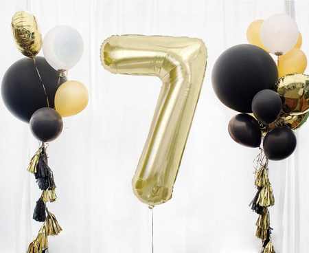 Balon Foliowy Na Urodziny Rocznicę Dekoracja Cyfra 7 85 cm Na Hel GODAN