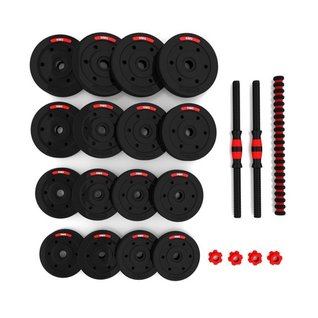 HMS Zestaw Sztangielki Hantle Regulowane 2x15 kg + Sztanga