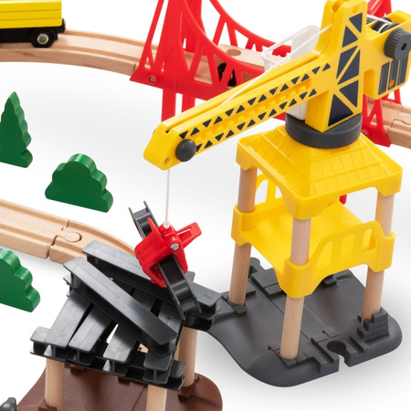 Drewniana Kolejka Pociąg Na Baterie Miasteczko Dla Dziecka MAMABRUM