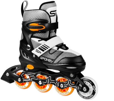 Łyżworolki Rolki Regulowane Rekreacyjne Dziecięce Kauczukowe ABEC-7 SPOKEY