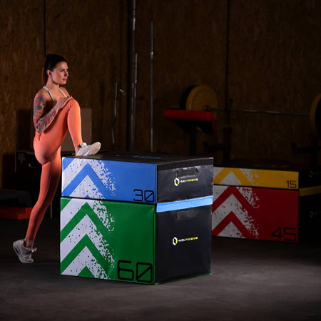 Skrzynie Plyometryczne Do Ćwiczeń Fitness Treningu Crossfit 4 szt. HMS