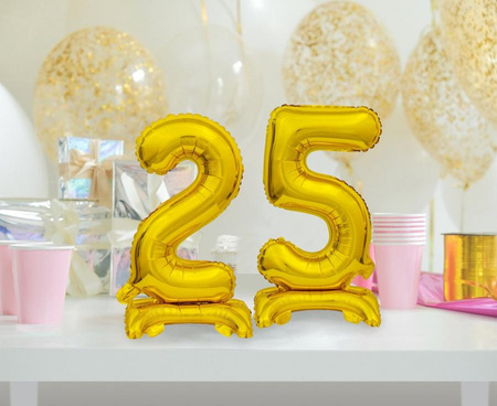 Balon Foliowy Na Urodziny Rocznice Jubileusze 38 cm GODAN Cyfra Stojąca 2