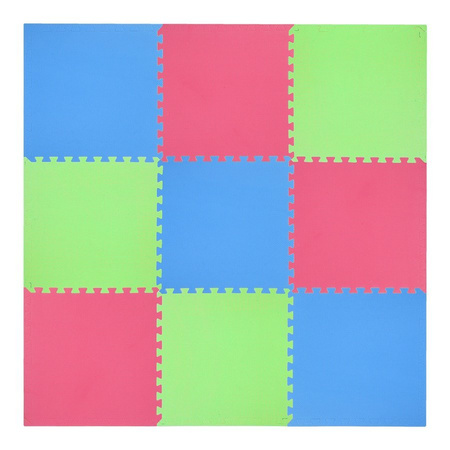 Mata Puzzle Pod Sprzęt Do Ćwiczeń Fitness Ochronna Uniwersalna 60x60cm 9el.