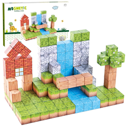 Klocki Magnetyczne Konstrukcyjne Zestaw 157 Elementów Edukacyjne Dla Dzieci