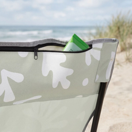 Leżak Plażowy Krzesło Składane Turystyczny Z Pokrowcem + Kieszeń Na Zamek