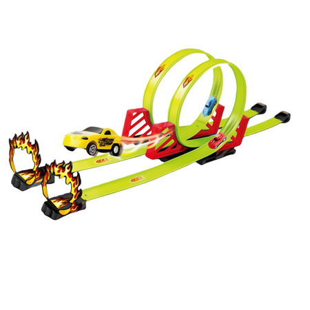 Tor Wyścigowy Samochodowy Pull Back Dla Dzieci 550 cm + 2 Samochody TLD