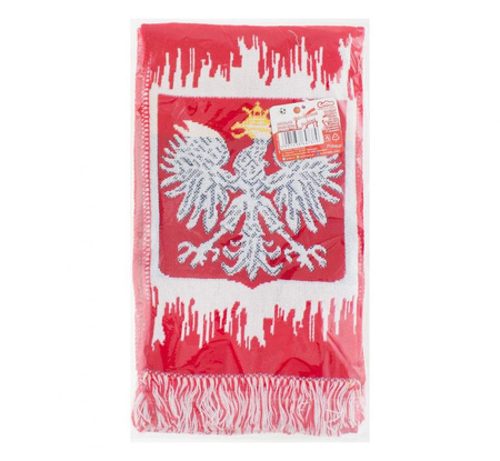 Szalik Kibica Reprezentacji Polski Biało-Czerwony Z Orłem Narodowy 130x20cm