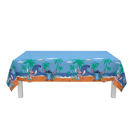 Obrus Plastikowy Ozdobny Na Urodziny Stitch & Angel 120 x 180 cm PROCOS